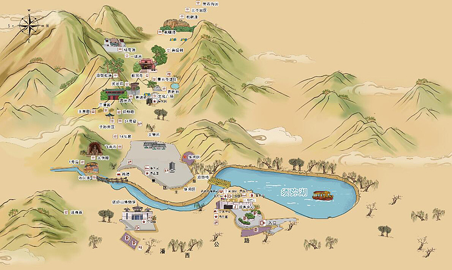 襄阳景区手绘地图的国际化设计与文化传播？